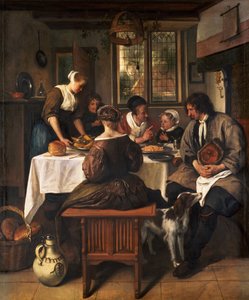 肉の前の恵み 作： Jan Havickszoon Steen