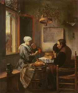 肉の恵み、1660 作： Jan Havickszoon Steen