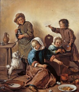 子供の食事、1665年。