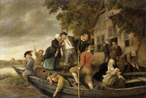 陽気な帰郷、1679 作： Jan Havickszoon Steen