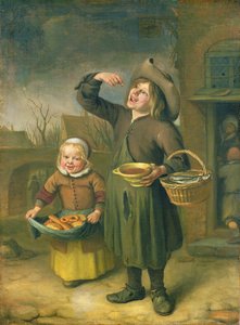 シロップを食べる人（シロップを舐める少年） 作： Jan Havickszoon Steen