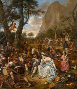 黄金の子牛の崇拝、1672-1675年頃 作： Jan Havickszoon Steen
