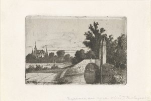 石橋と城のある風景 作： Jan Heppener