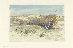 ブルーメンダールとアイマイデンの間の砂丘の風景 作： Jan Hoynck van Papendrecht