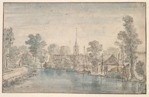 川沿いの村 作： Jan Jansz den Uyl