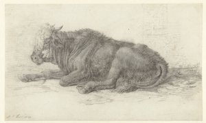 横になっている牛 作： Jan Joost van Cossiau