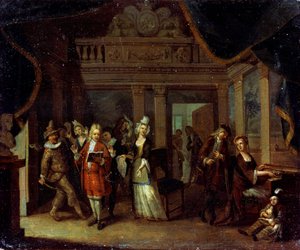 「ハウスコンサート」、18世紀 作： Jan Josef Horemans the elder