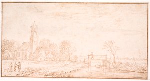 リッセの村の教会 作： Jan Josefsz van Goyen