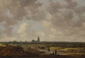 北西からのハーグの眺め、1647年。 作： Jan Josephsz van Goyen