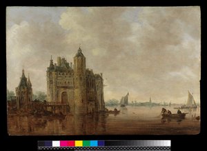 河口の水門、1644年 作： Jan Josephsz van Goyen