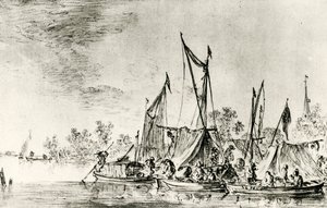 オランダの運河の風景 作： Jan Josephsz van Goyen