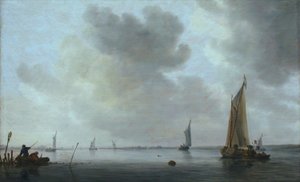 河口沖の漁船 作： Jan Josephsz van Goyen
