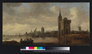 1656年以前のボートのある川の風景 作： Jan Josephsz van Goyen