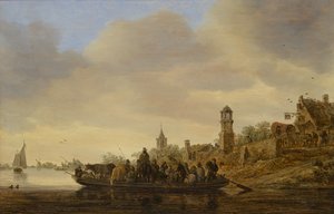 フェリー」（油彩・パネル） 作： Jan Josephsz van Goyen