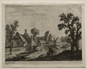 ストリーム上の板。 作： Jan Josephsz van Goyen