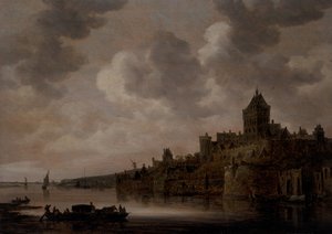 ナイメーヘンのファルクホフ、1640 年代頃（パネルに油彩） 作： Jan Josephsz van Goyen