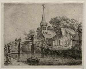 木製の橋。 作： Jan Josephsz van Goyen
