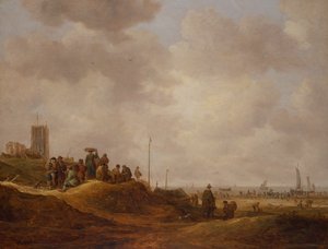 エグモンド・アーン・シーの海岸の眺め 作： Jan Josephsz van Goyen