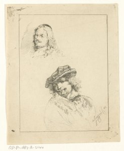 レンブラントとティルマンスの肖像 作： Jan Karel Jacob de Jonge