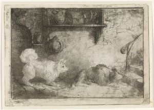 二匹の犬 作： Jan Karel Jacob de Jonge
