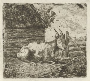 納屋でヤギ 作： Jan Kobell (II)