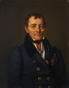作家ピョートル・イワノビッチ・ソコロフの肖像1766-1836、1830