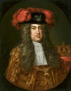 ハプスブルク家の皇帝シャルル6世（1685-1740）と金羊毛勲章の肖像画