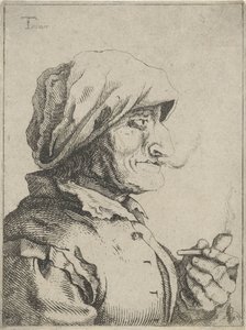 パイプを吸う老婆 作： Jan Lauwryn Krafft (I) (possibly)