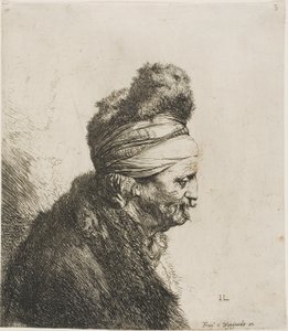 右向きの東洋人の胸像 作： Jan Lievens