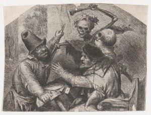 死とカードプレーヤー、1620-74。 作： Jan Lievens