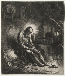 聖ジェローム。 作： Jan Lievens