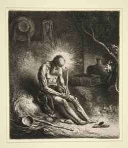 悔い改めの聖ヒエロニムス 作： Jan Lievens