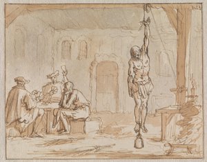 靴職人ヘレインは1572年にブレダで拷問される 作： ヤン・ルイケン