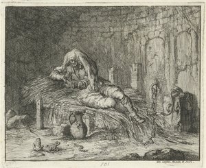 ブレッサノーネの刑務所にいるゲオルク・ヴァンガー、1591年 作： Jan Luyken