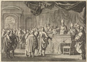 1670年、司教と他のローマ主義者の法廷でハンガリーで改革された 作： Jan Luyken