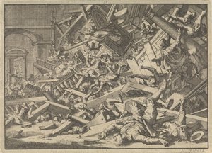 1623年、ロンドンのスペイン特使の家でのカトリック礼拝中に崩壊したギャラリー