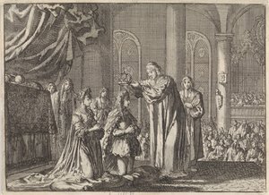 カンタベリー大司教によるウィリアム 3 世とメアリー 2 世スチュアートの戴冠式、1689 年 作： Jan Luyken