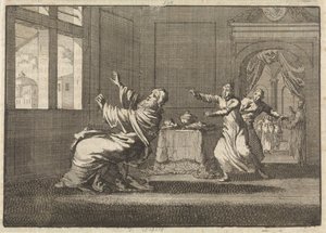 教皇インノケンティウス 12 世は、1691 年にクイリナーレの窓の前で選挙の直後に退却します。 作： Jan Luyken