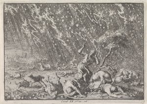雹と雷の疫病 作： Jan Luyken