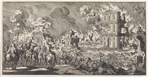 ローマ人がエルサレムのユダヤ教寺院を破壊 作： Jan Luyken
