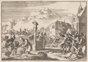 ニオールトでのマルソーによるプロテスタントの迫害、1682 年 作： Jan Luyken