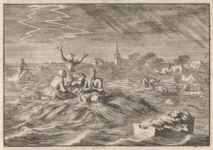フローニンゲンの洪水、1686 年 作： Jan Luyken