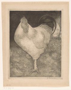 片足のオンドリ 作： Jan Mankes (signed by artist)