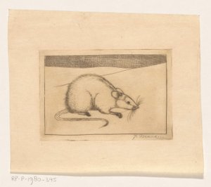 ねずみ 作： Jan Mankes (signed by artist)