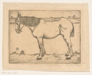 馬 作： Jan Mankes (signed by artist)