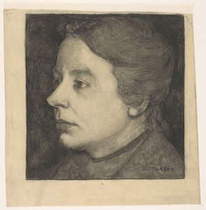 アン・マンケス・ゼルニケの肖像 作： Jan Mankes (signed by artist)