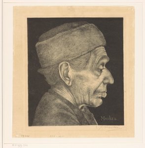 帽子をかぶったダウエの肖像 作： Jan Mankes (signed by artist)
