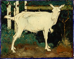 山羊（キャンバスに油彩） 作： Jan Mankes