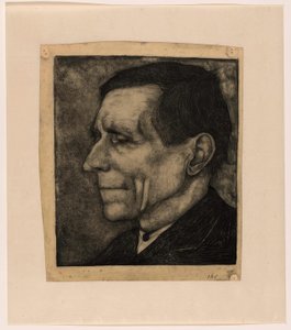ヤン・マンケスの父、ほぼ横顔の左隣 作： Jan Mankes