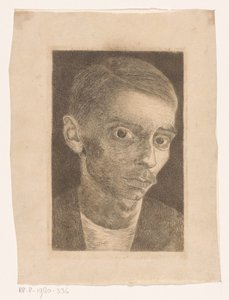 口ひげのある自画像 作： Jan Mankes
